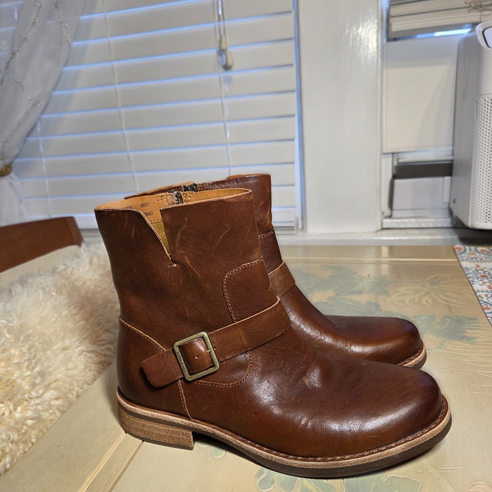 Kork-Ease Brown Leather Ankle Boots